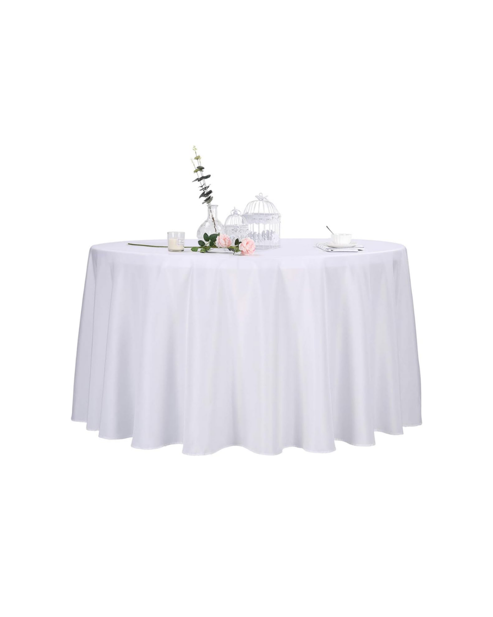 White Round Table Cloth RENTAL – perk