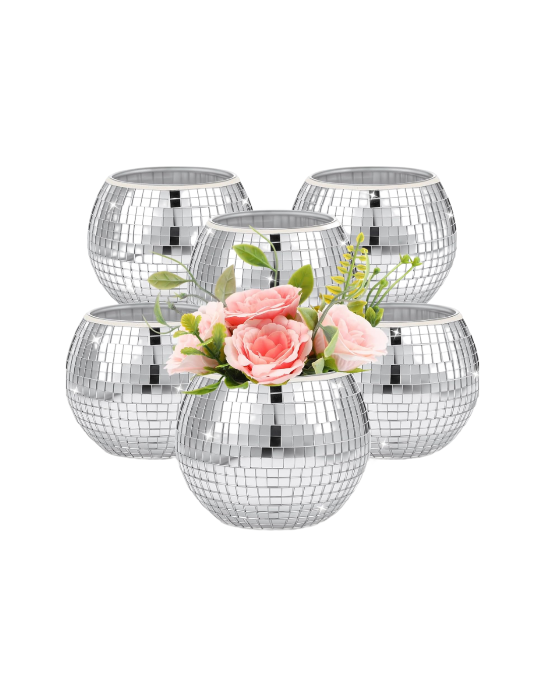 Disco Ball Flower Vases RENTAL
