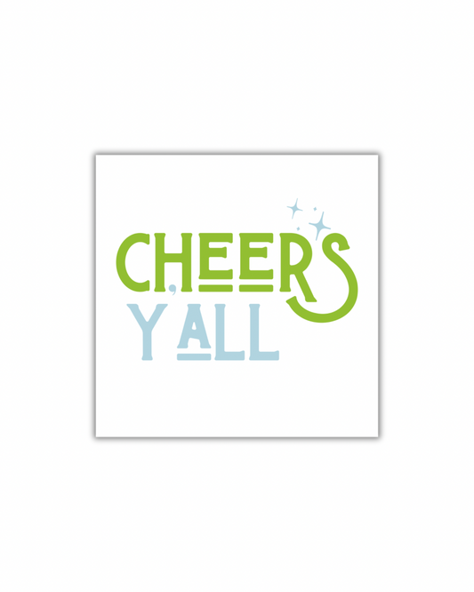 Cheers Y'all Paper Cocktail Napkins