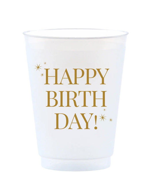 Happy Birthday Reusable Frost Flex Cups