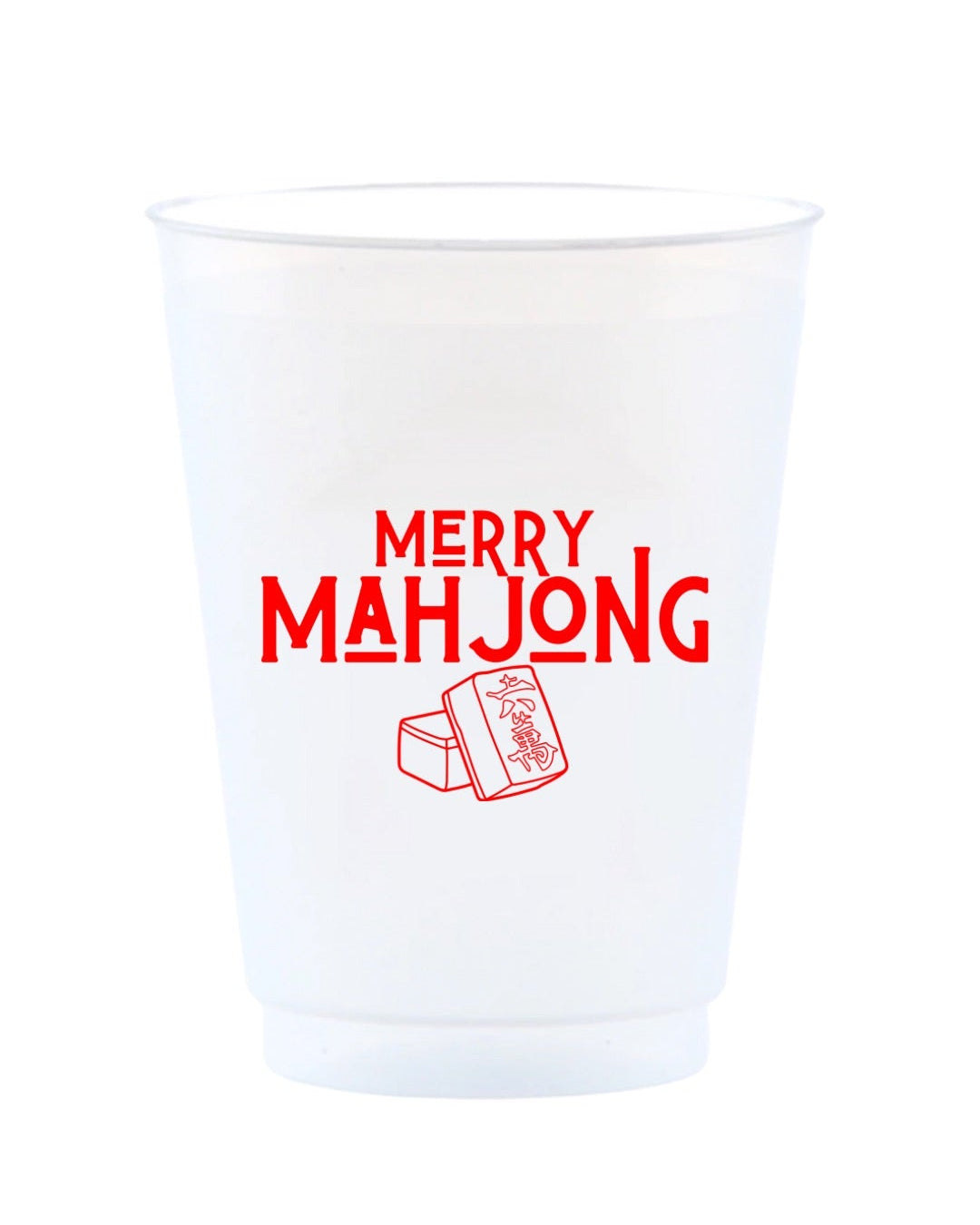 Red Merry Mahjong Reusable Frost Flex Cups