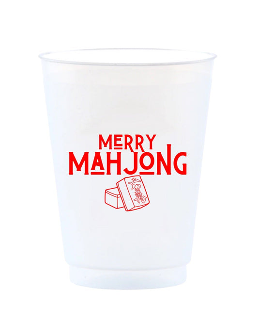 Red Merry Mahjong Reusable Frost Flex Cups