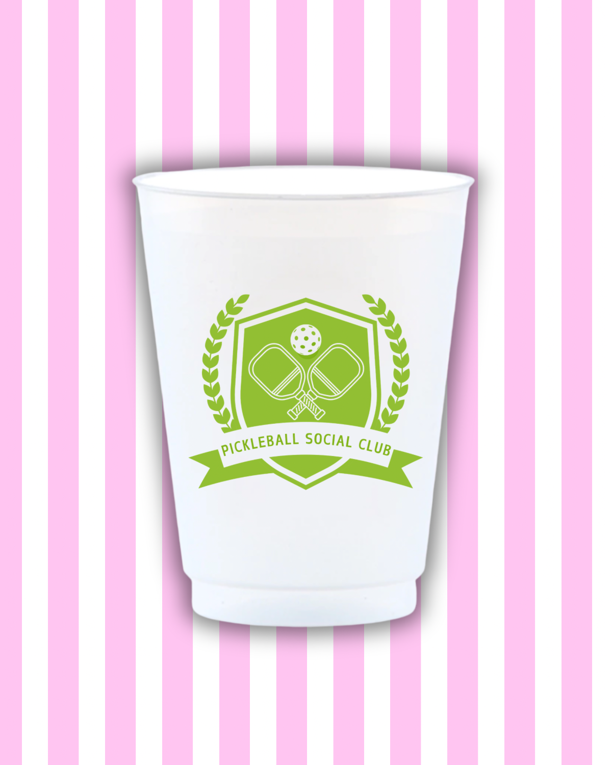 Pickleball Social Club Reusable Frost Flex Cups