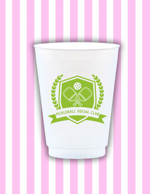 Pickleball Social Club Reusable Frost Flex Cups