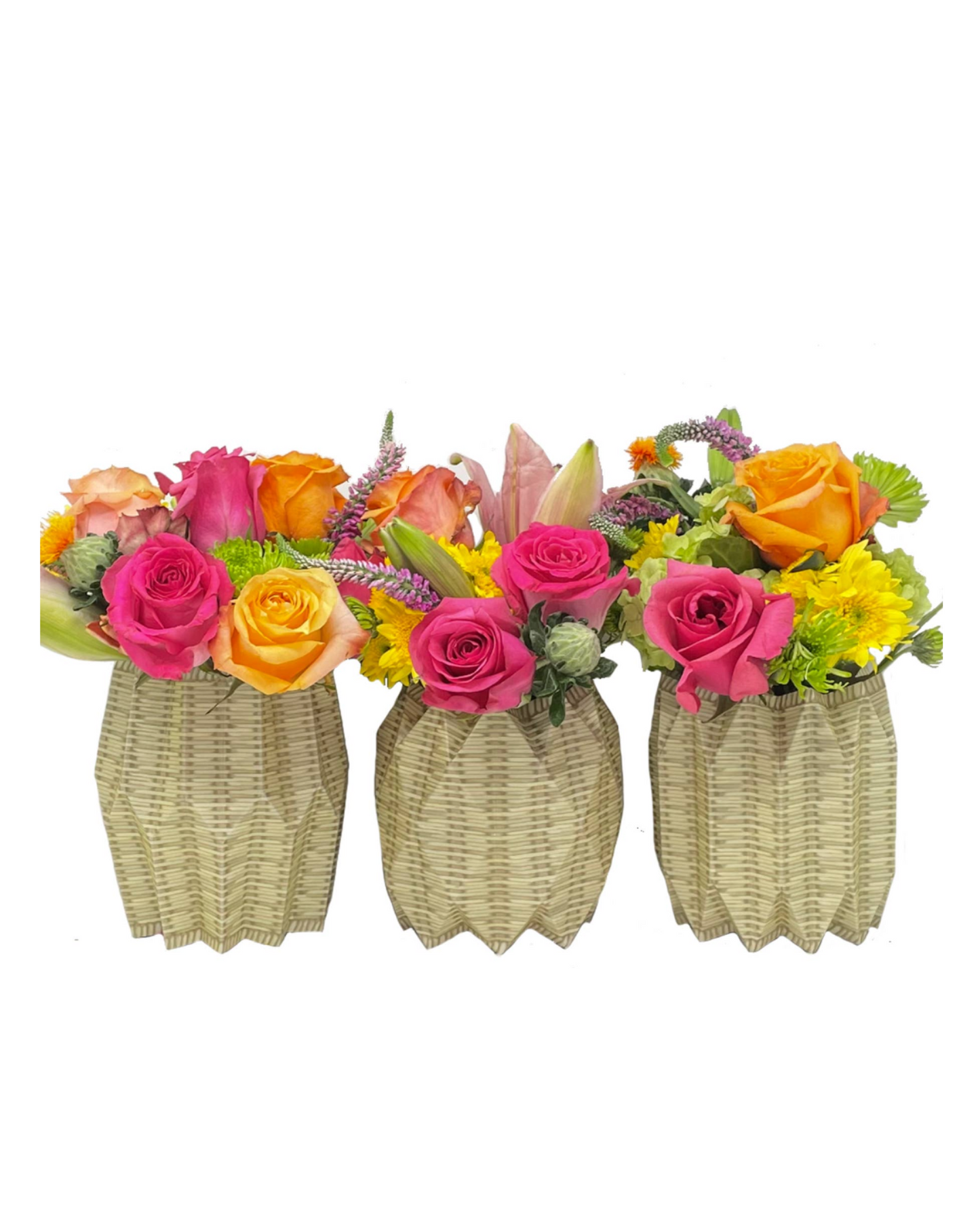 Flower Vase Wraps (set of 3)