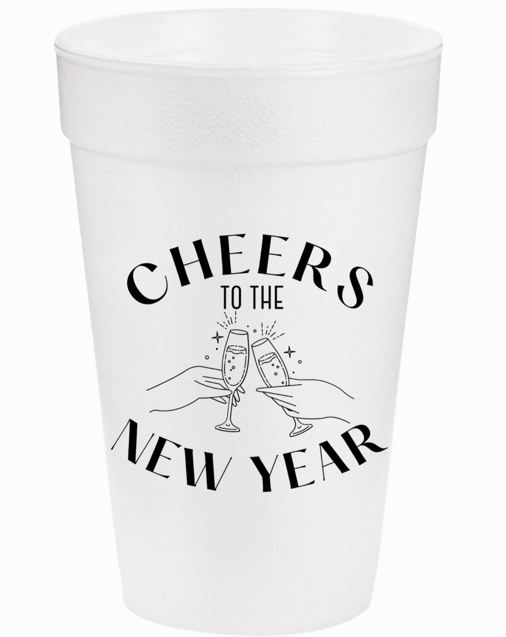 Happy New Year Styrofoam Cups