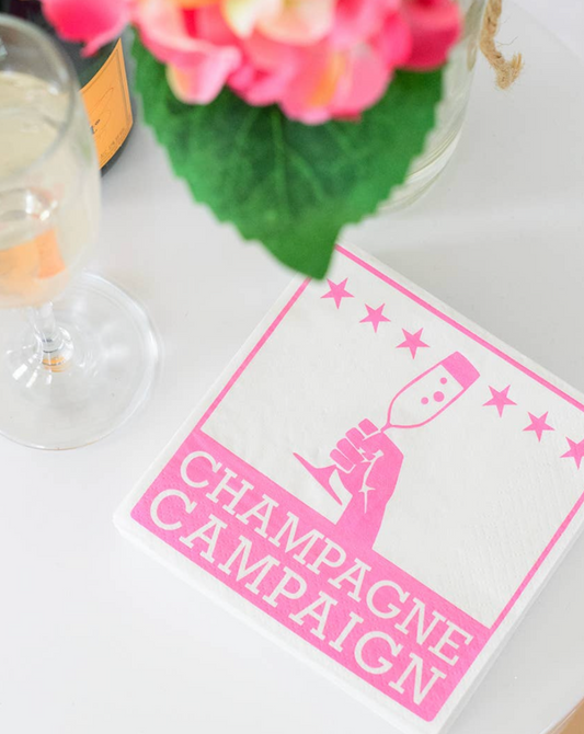 CHAMPAGNE CAMPAIGN Cocktail Napkins